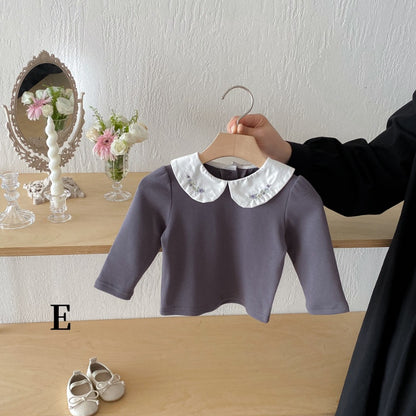 【BABY】襟付き刺繍長袖TシャツSK092314