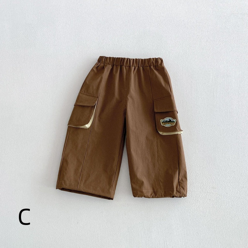 【BABY&KID】ワッペンマウンテンパーカー、カーゴパンツSK107214
