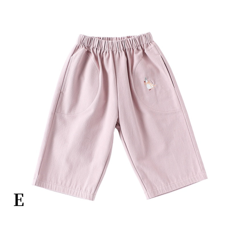 【BABY&KID】北欧風カートゥーンプリントTシャツ、無地パンツSK101332