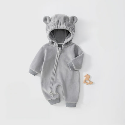 【BABY】北欧風フリースフード付きカバーオールSK108418