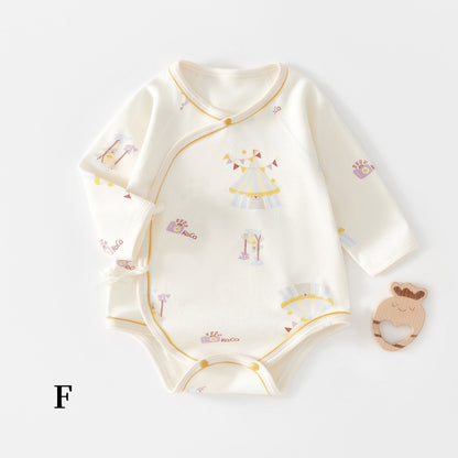 【BABY】北欧風フルーツ＆アニマル総柄ロンパースSK104408