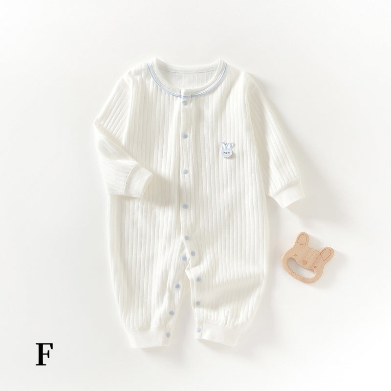 【BABY】北欧風うさぎアップリケ綿カバーオールSK104411