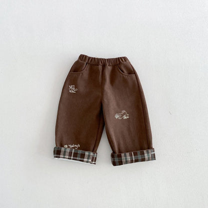 【BABY&KID】冬新作リバーシブル厚手ジャケット、折り返しパンツSK107715