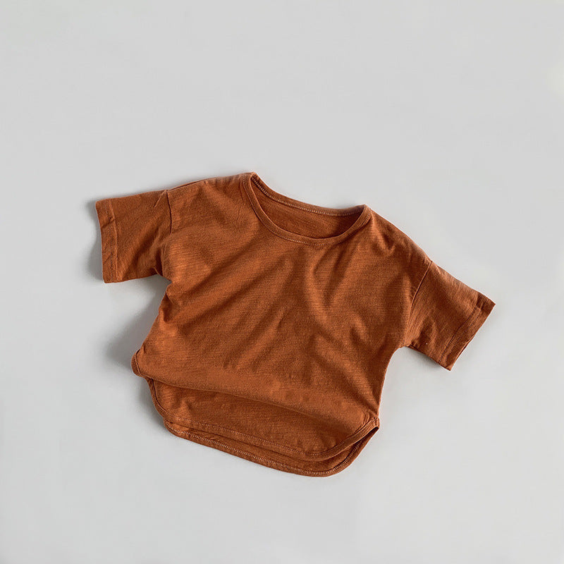 【BABY&KID】夏新作 無地コットンTシャツSK080804