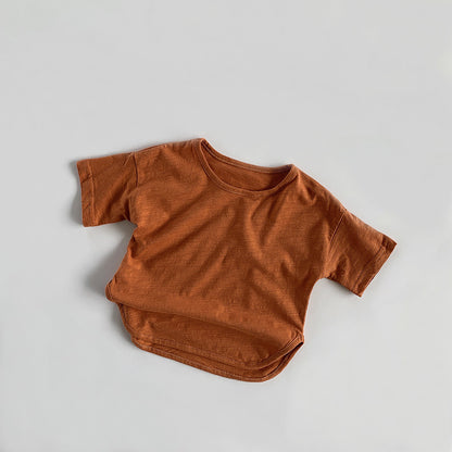 【BABY&KID】夏新作 無地コットンTシャツSK080804