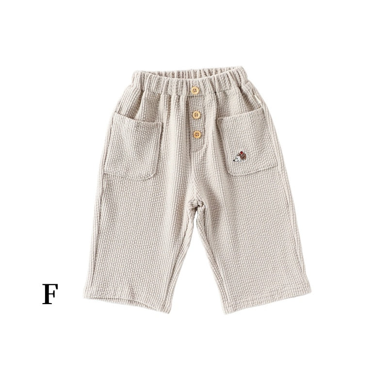 【BABY&KID】北欧風カートゥーンラグランTシャツ、ポケットパンツSK101336