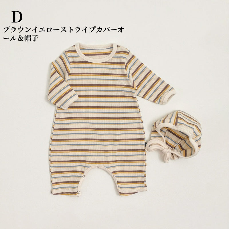 【BABY】カラフルリブカバーオールSK010314