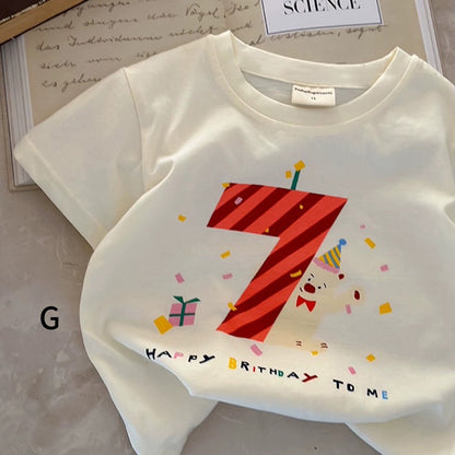 【BABY&KID】夏新作 コットンキャラクタープリント半袖TシャツSK091625