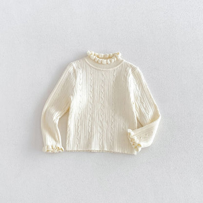 【BABY&KID】冬新作厚手フラワーワンピース、ハイネックニットSK107725