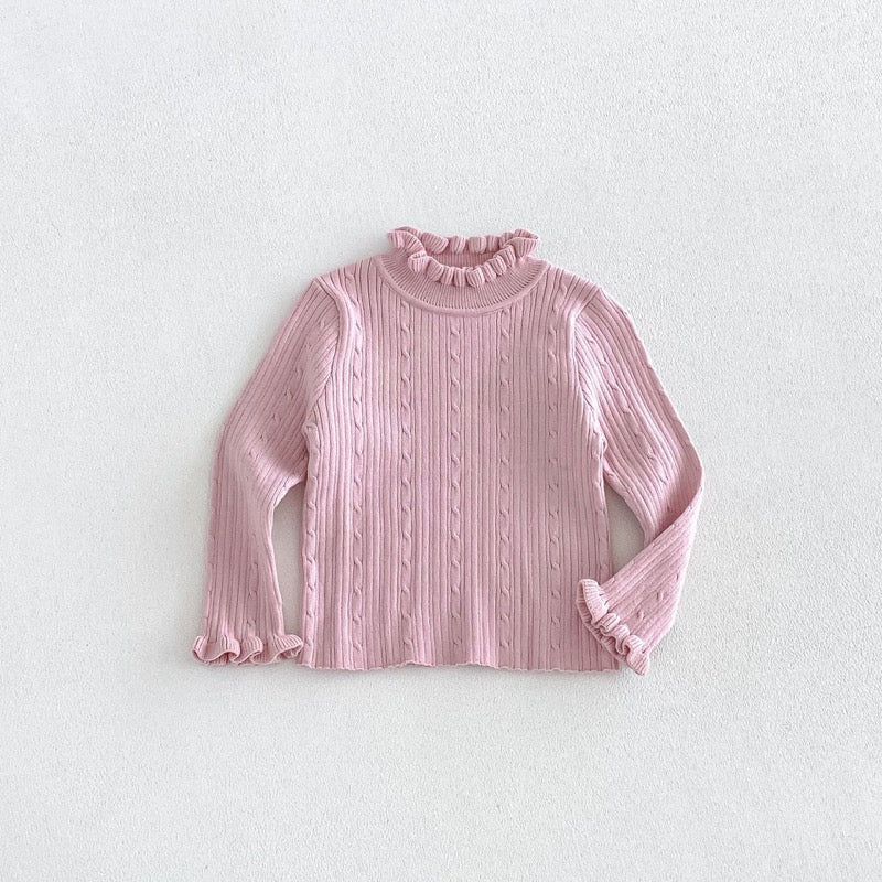 【BABY&KID】冬新作厚手フラワーワンピース、ハイネックニットSK107725