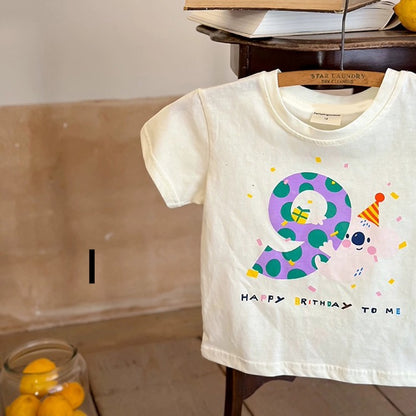 【BABY&KID】夏新作 コットンキャラクタープリント半袖TシャツSK091625
