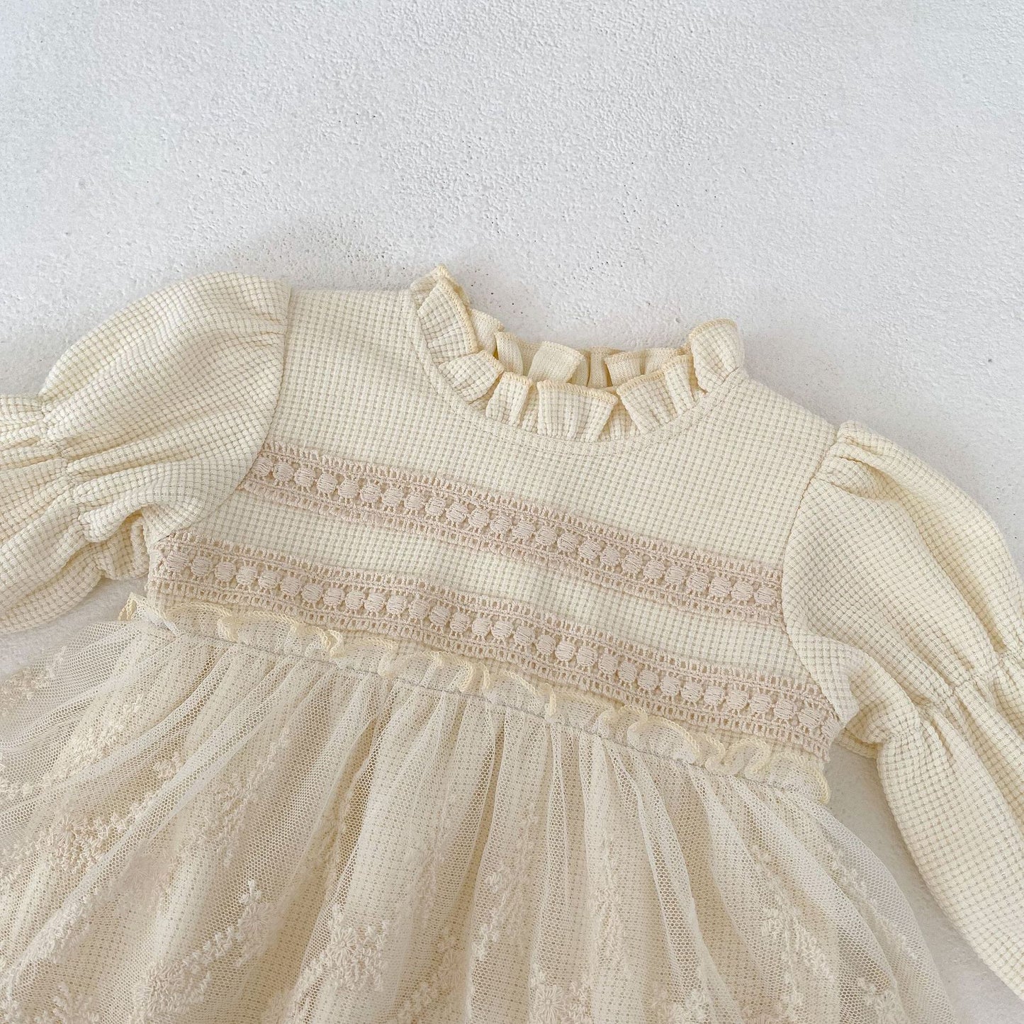 【BABY】ワッフルレースフリルロンパースSK11382