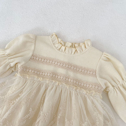 【BABY】ワッフルレースフリルロンパースSK11382