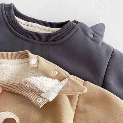 【BABY&KID】冬新作　ビッグアイズ裏起毛セットアップSK11367