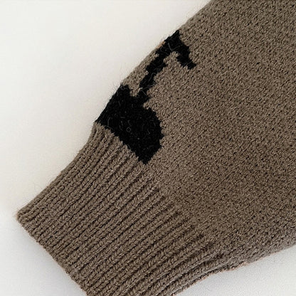 【BABY】チェリー柄ニット編みオールインワンSK032101