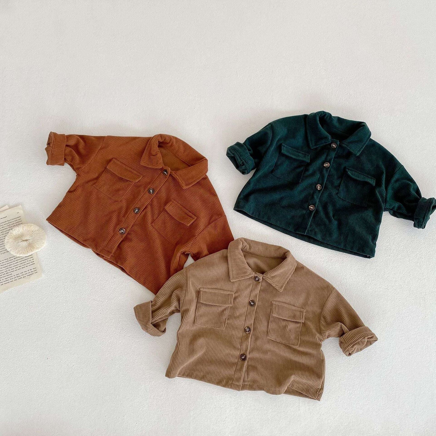 【BABY&KID】コーデュロイロールカラーセットアップSK031001