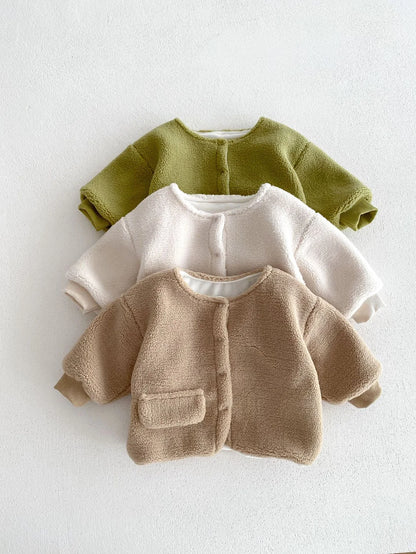 【BABY&KID】冬新作ポケット付きボアアウターSK11347