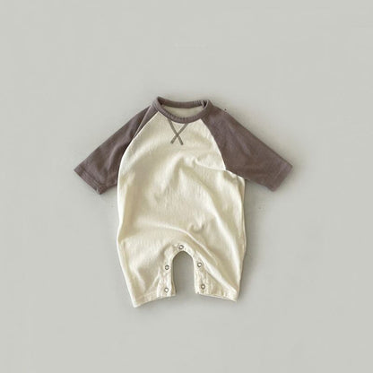 【BABY】シンプルバイカラーロンパースSK11357