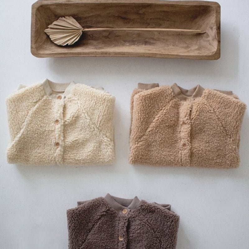 【BABY&KID】冬新作無地起毛ボタン付きオールインワン　全3色SK11341