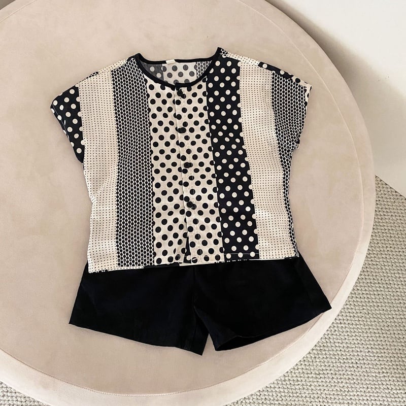 【BABY&KID】夏新作 オシャレドットセットアップ、ワンピースSK0631012