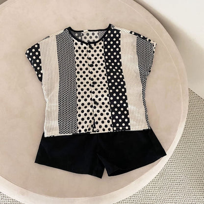 【BABY&KID】夏新作 オシャレドットセットアップ、ワンピースSK0631012