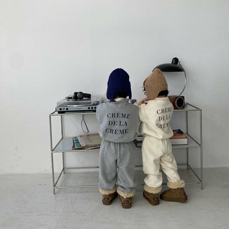 【BABY&KID】冬新作韓国風カジュアル英字セットアップSK11380