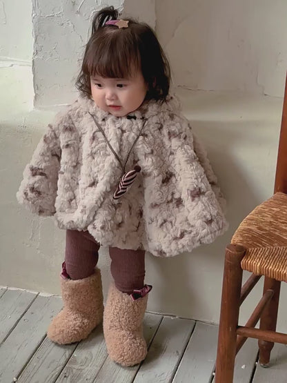 【BABY】厚手のプリントが可愛いケープSK11539